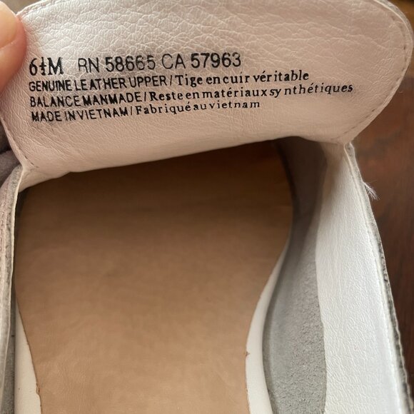 NEW White Genuine Leather Brass Plum Nordstrom Bow Loafers - Picture 7 of 7